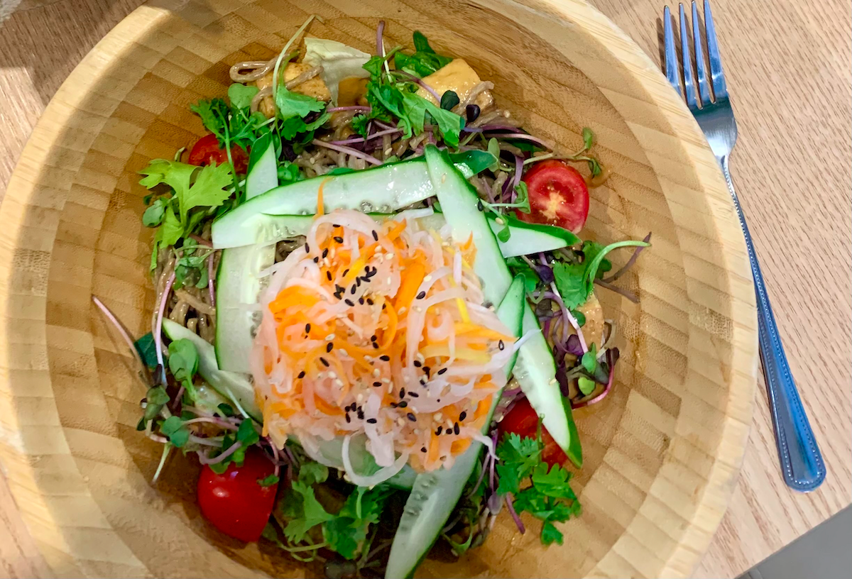 korea seoul hongdae yeonnam vegan restaurant plant, sesame peanut soba bowl