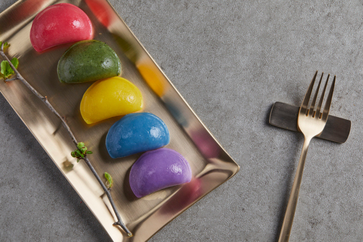 Colorful songpyeon for chuseok