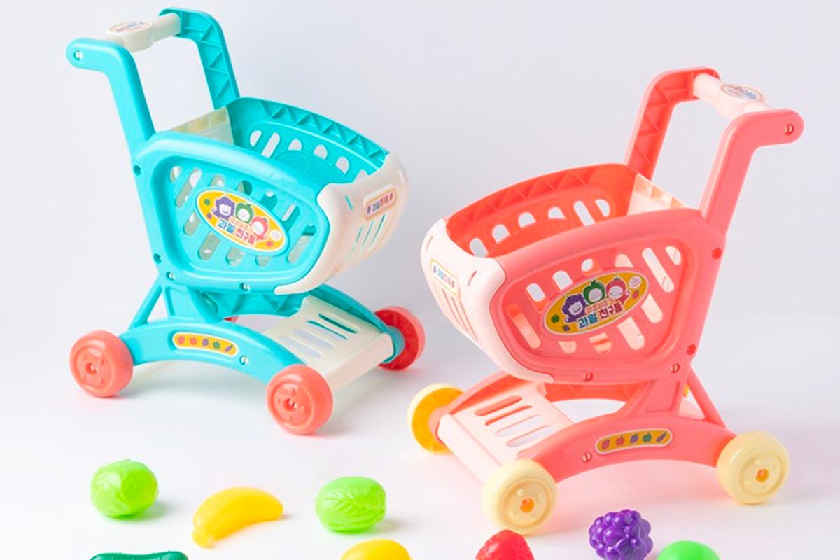 Daiso korea, new products september 2025, mini shopping cart and fruit set