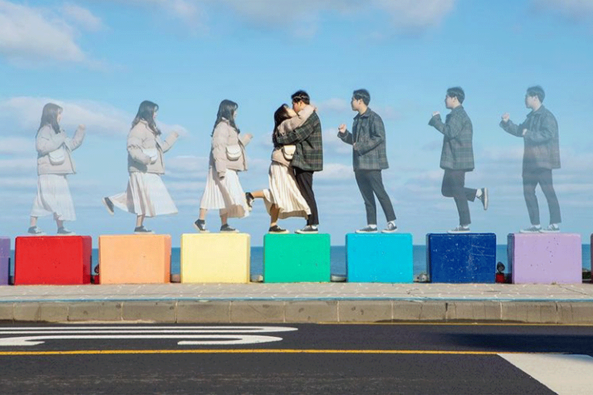jeju island dodudong rainbow coastal road, travel korea, photo spot