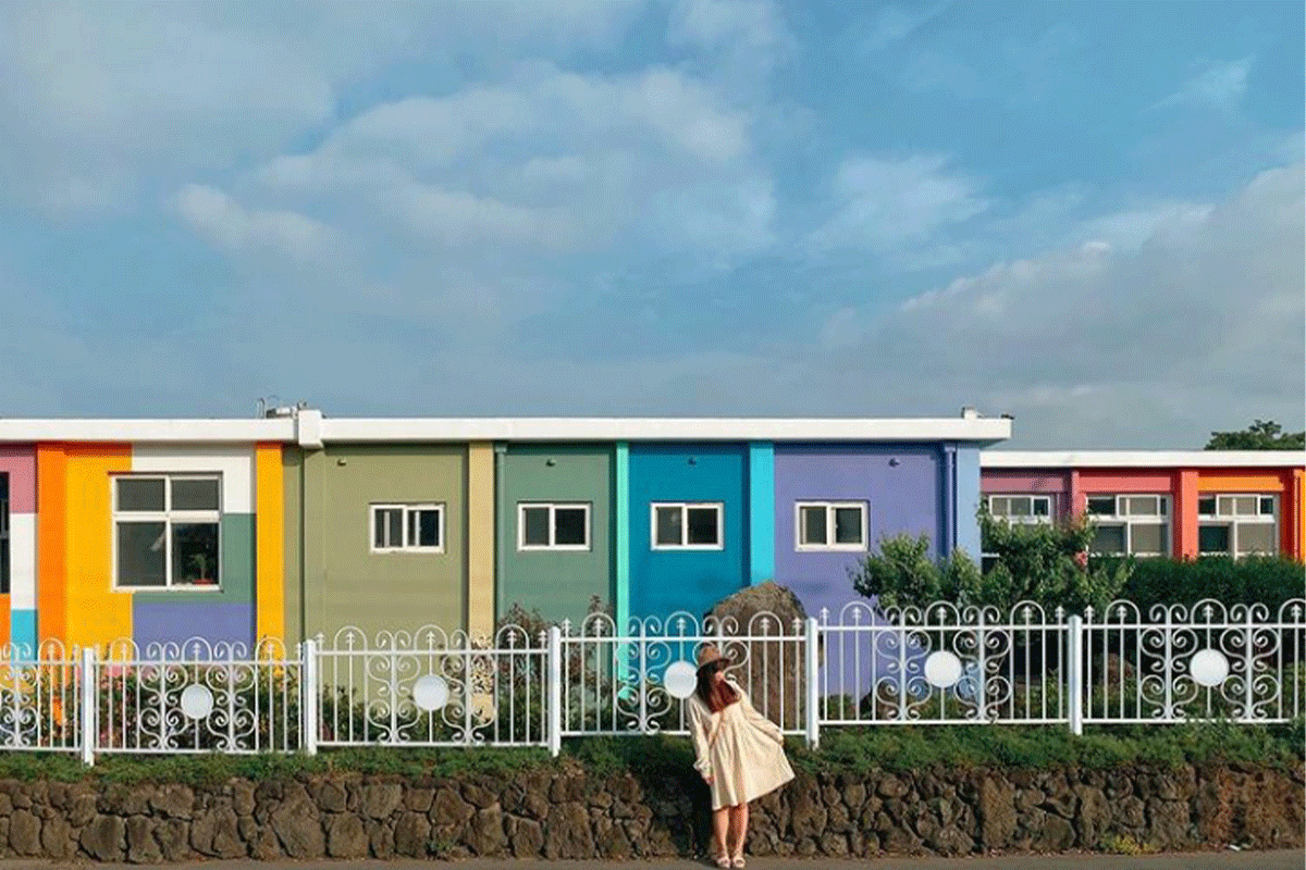 jeju deoreok elementary school, travel korea, rainbow photo spot