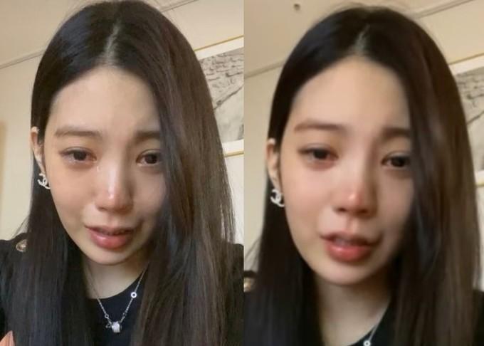 元AFTERSCHOOLメンバーの女優パク・スヨンが謝罪するインスタグラムのライブ映像