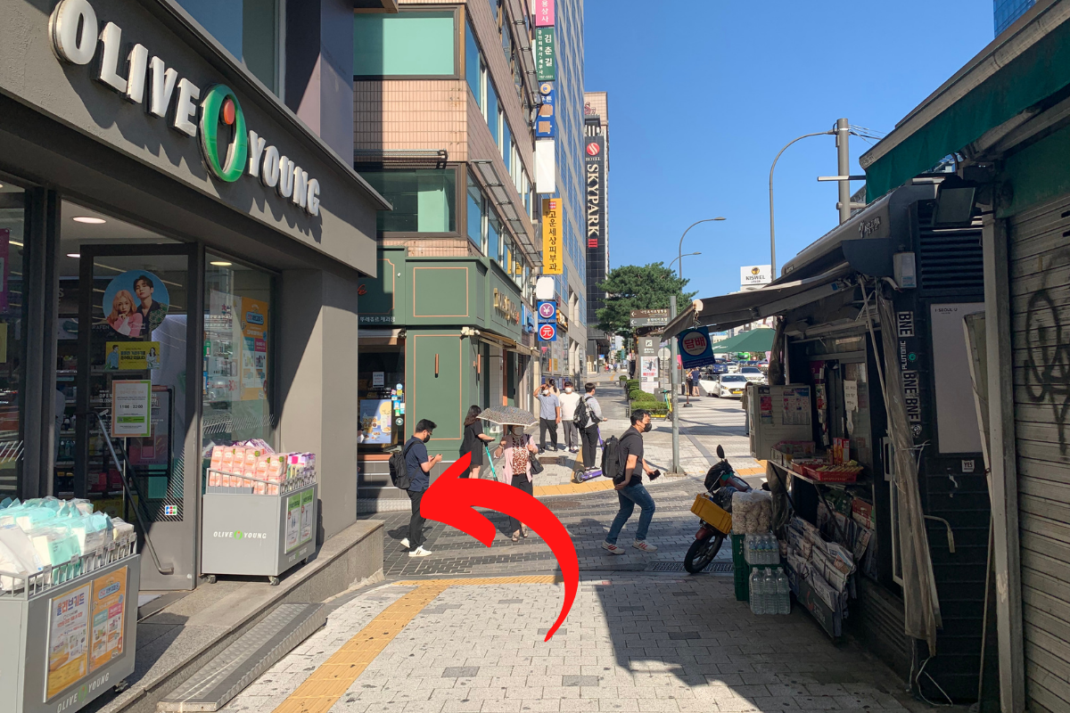 olive young myeongdong seoul street