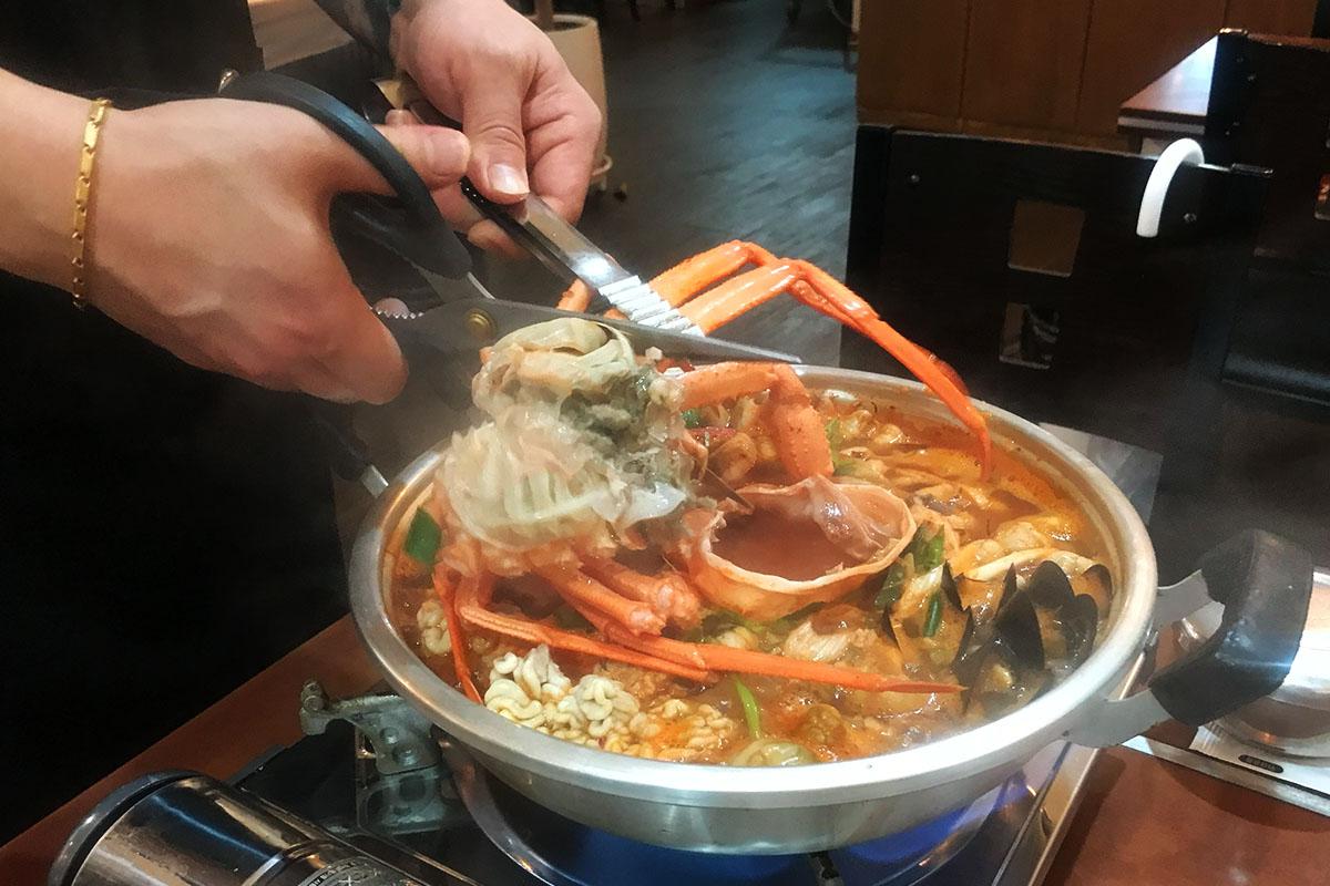 ร้านอาหารอับกูจอง狎鴎亭グルメ、木蓮食堂、ソウル、アルタン、海鮮、魚介、魚卵、カニ