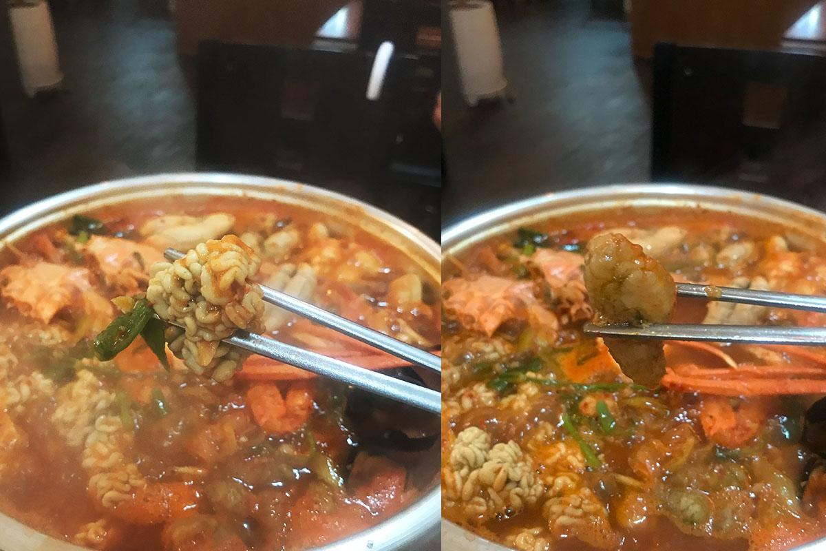 เที่ยวเกาหลี狎鴎亭グルメ、木蓮食堂、ソウル、アルタン、海鮮、魚介、魚卵、カニ