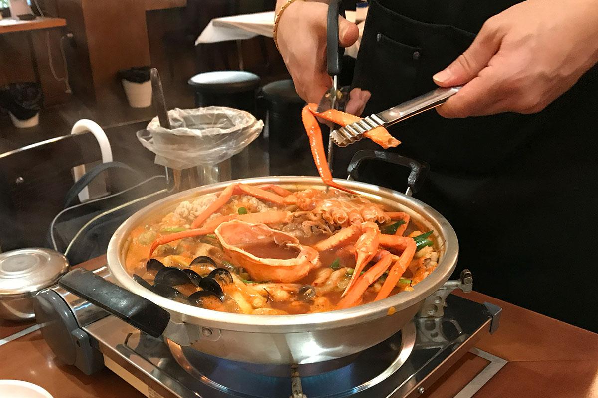 ร้านอาหารอับกูจอง狎鴎亭グルメ、木蓮食堂、ソウル、アルタン、海鮮、魚介、魚卵、カニ