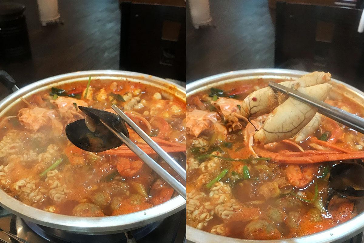 เที่ยวเกาหลี狎鴎亭グルメ、木蓮食堂、ソウル、アルタン、海鮮、魚介、魚卵、カニ