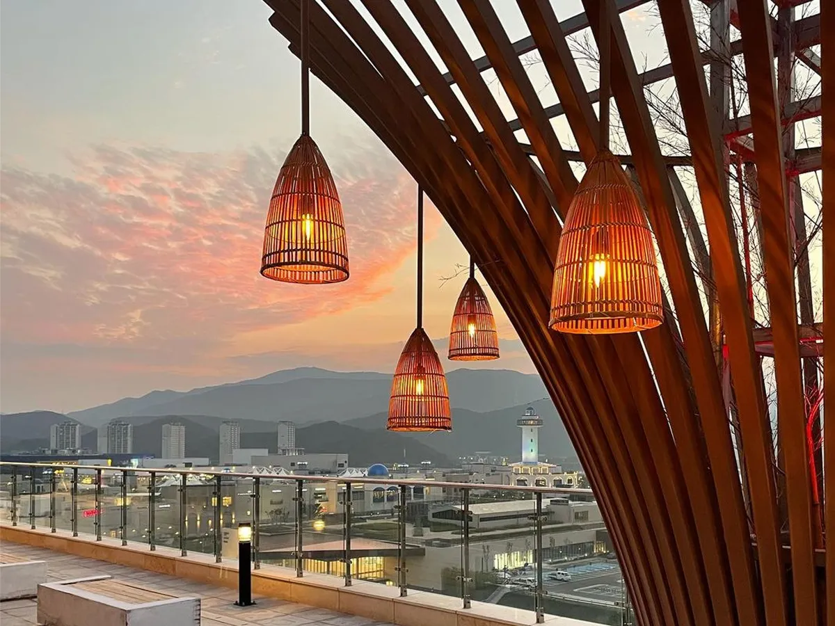 gijang busan korea, 1987 rooftop lounge view