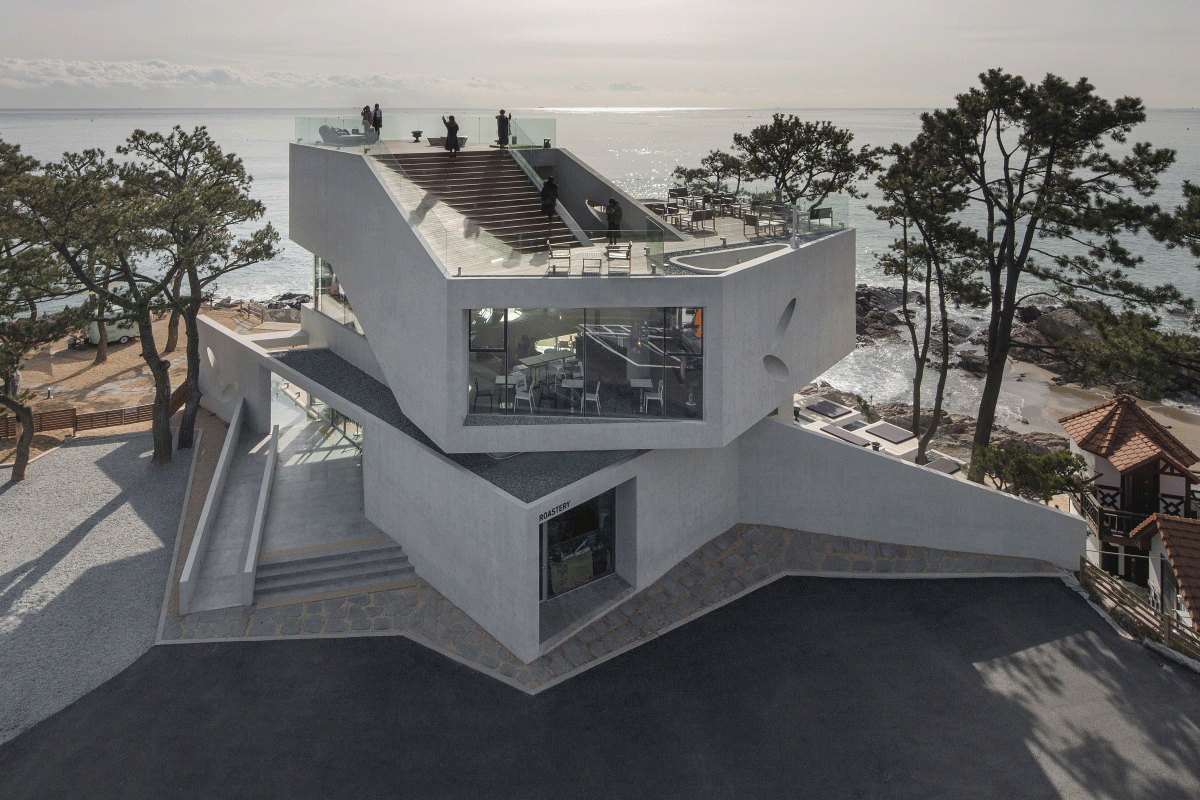 gijang busan korea, waveon coffee cafe