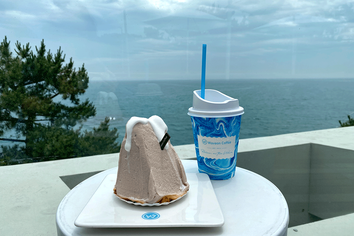 gijang busan korea, waveon coffee cafe