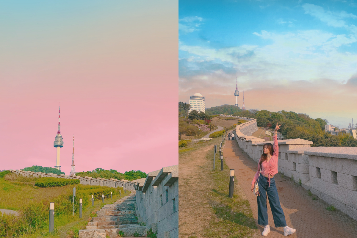 Different views of Namsan Tower