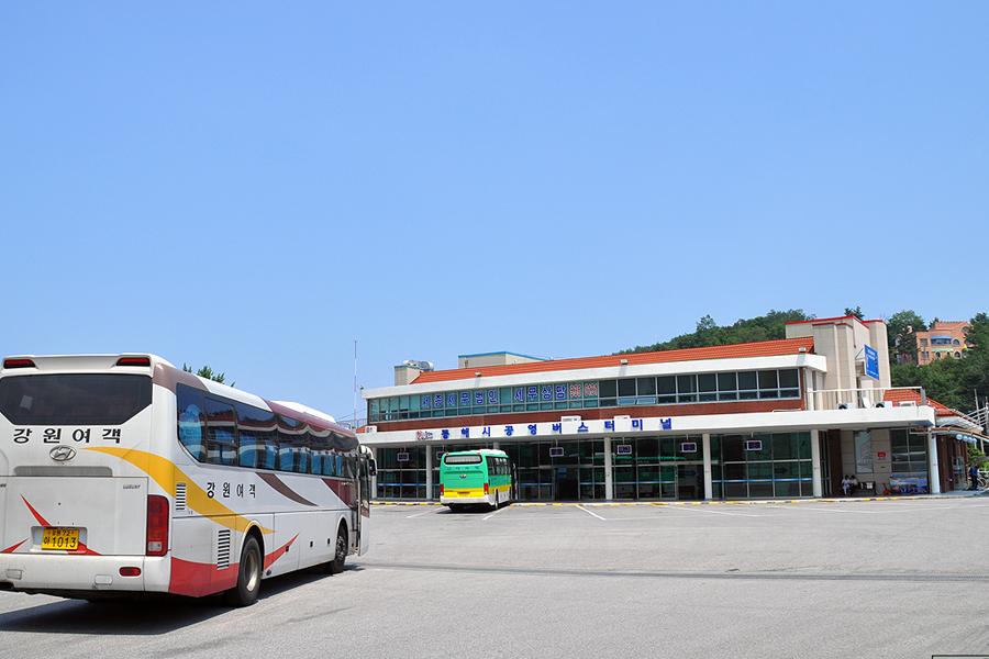 корейское общественное транспортное средство в гангвондо, автовокзал Донхэ