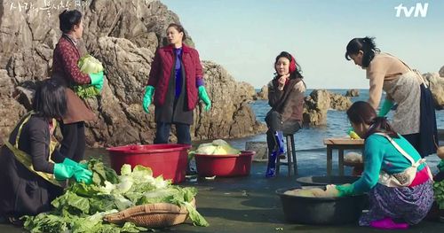 korean drama crash landing on you, making kimchi in north korea