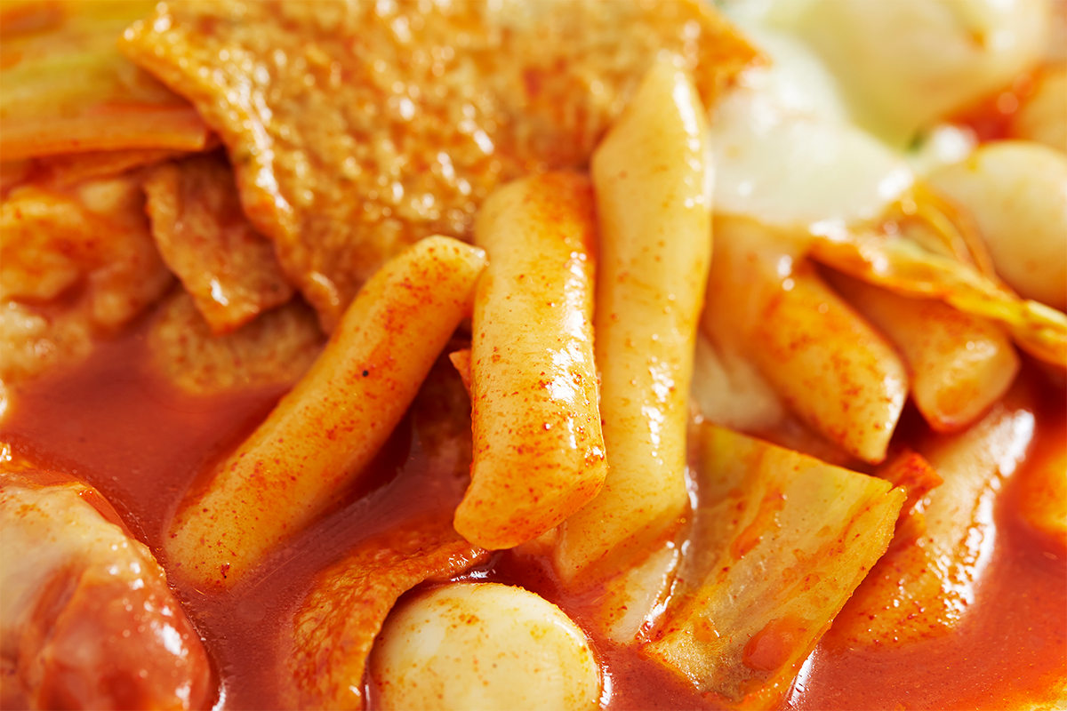 korean food tteokbokki spicy rice cake