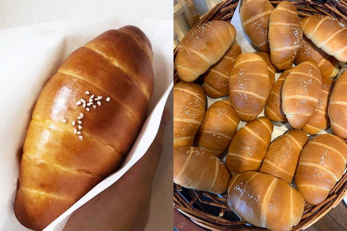 ภาพขนมปังชิโอะปัง ซึ่งแปลว่า 'ขนมปังเกลือ' ในภาษาญี่ปุ่น มีรูปลักษณ์สีเหลืองทองและมีเกลืออยู่ด้านบน เป็นขนมปังที่โด่งดังในหมู่วัยรุ่นเกาหลี