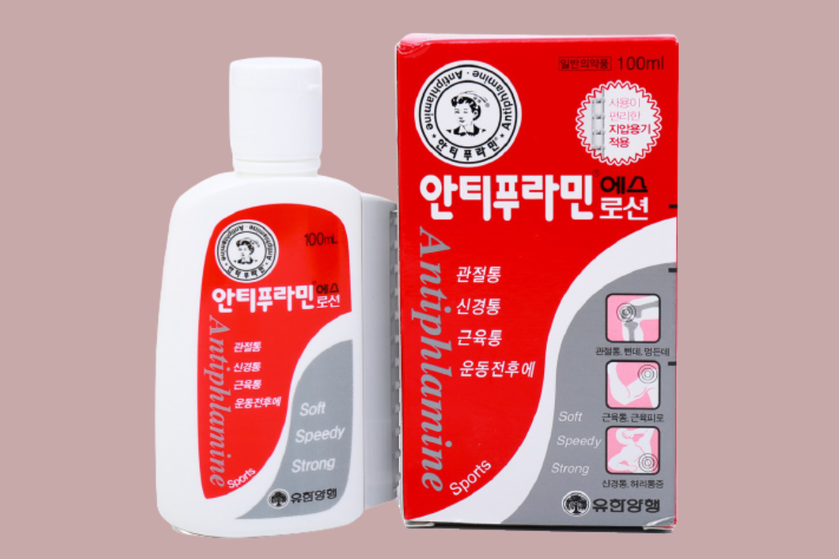 Dầu nóng Hàn Quốc ANTIPHLAMINE - sản phẩm sức khoẻ Hàn Quốc được người Việt ưa chuộng và giá thật ở Hàn