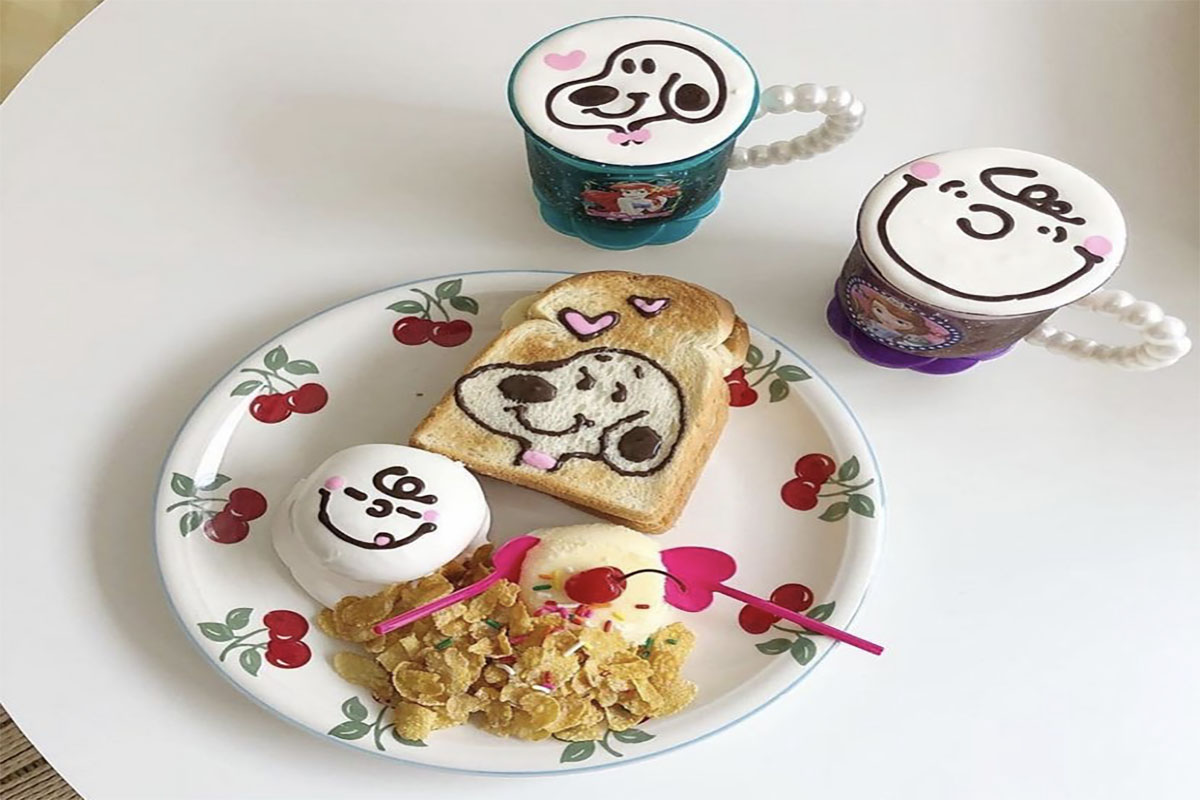 bánh và đồ uống ở Cafe Amooh 카페 아무흐 seoul