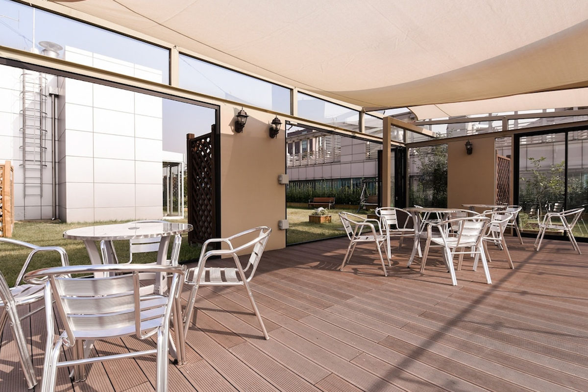 The rooftop of O Cloud Hotel.