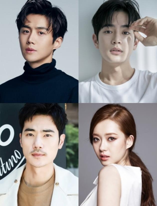 新作映画『悲しい熱帯』に出演するキム・ソンホ、キム・ガンウ、コ・アラ、そして新星カン・テジュの宣材写真。彼らは映画社クムウォルの新たにキャスティングされた主要キャスト。