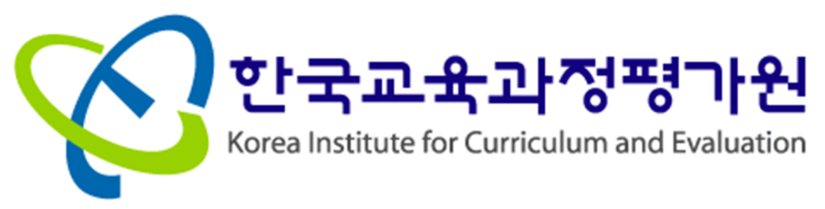 韩国教育课程评价院的标志，负责管理修能考试的出题和评估工作。标志设计简洁明了，呈现出教育的理念。