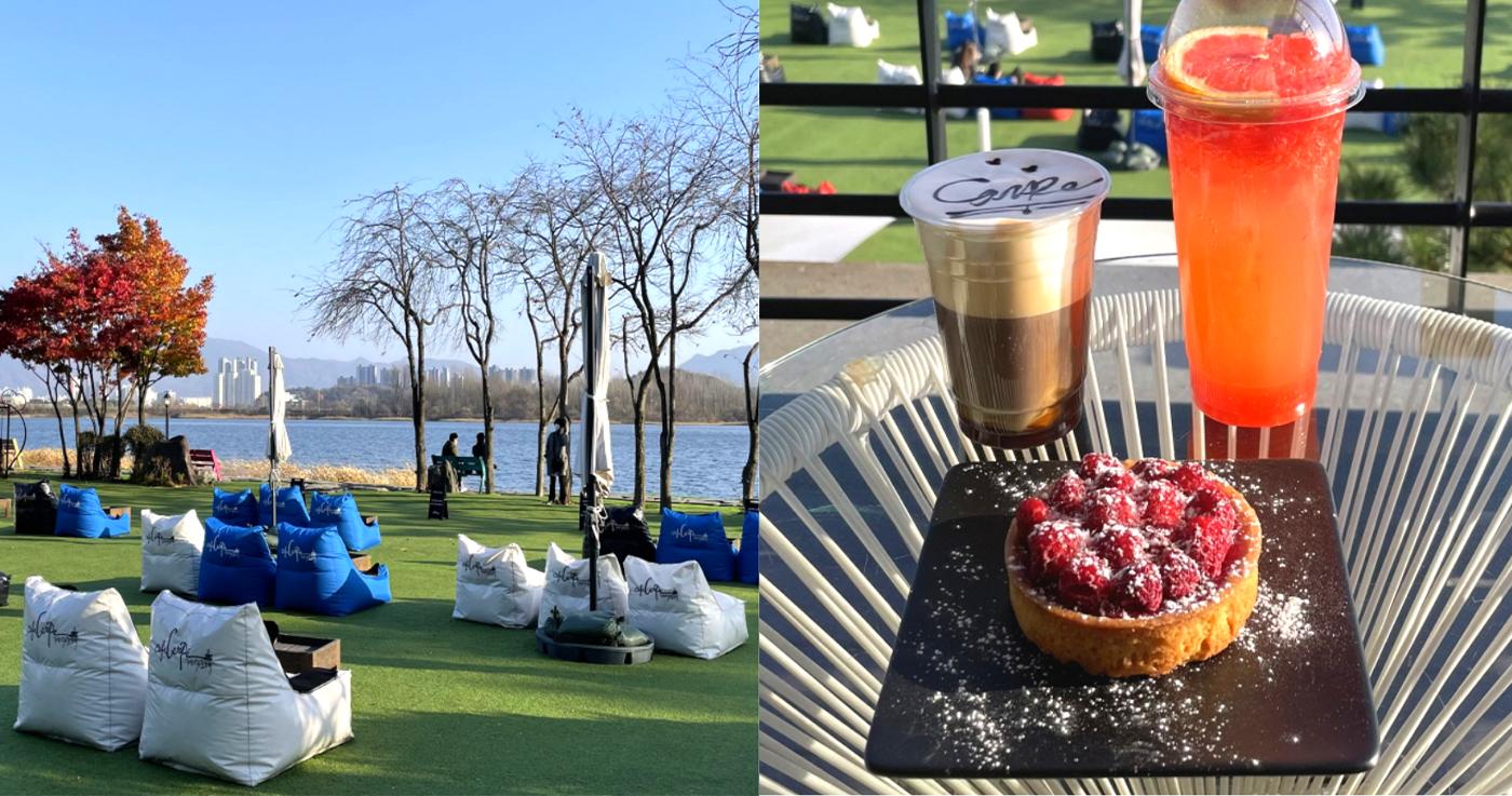 Carpe cafe: คาเฟ่พร้อมวิวแม่น้ำในชุนชอน
