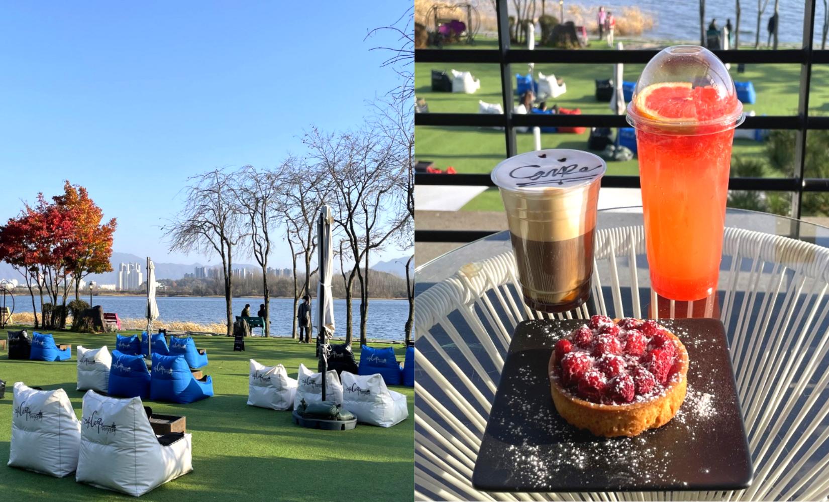 Cafe Carpe: Cafe với view nhìn ra sông Uiam, Chuncheon thơ mộng