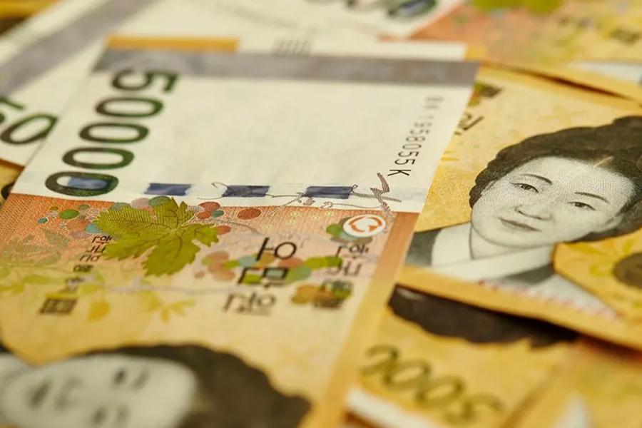 韓國改版後的五萬韓元紙幣，設計於2009年發行