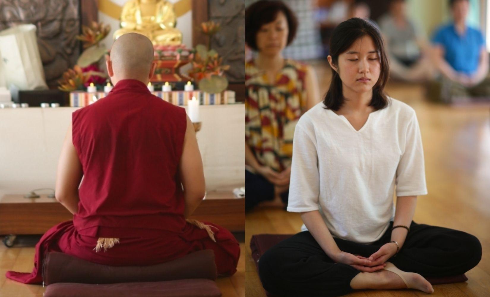 Lớp học thiền giải toả căng thẳng tại Trung tâm thiền Sechen, Seoul