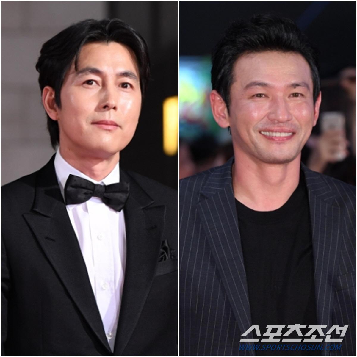 映画「アシュラ」の俳優チョン・ウソンとファン・ジョンミンが5年ぶりに集結した様子。新作映画『ソウルの春』での共演に注目が集まっている。