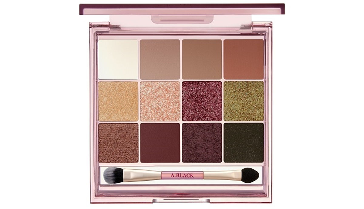 A.BLACK GLAM CHANGE MULTI PALETTE #05 VELVET WINE / DANGER,適合給眼瞼增添色彩和光澤的眼影盤。