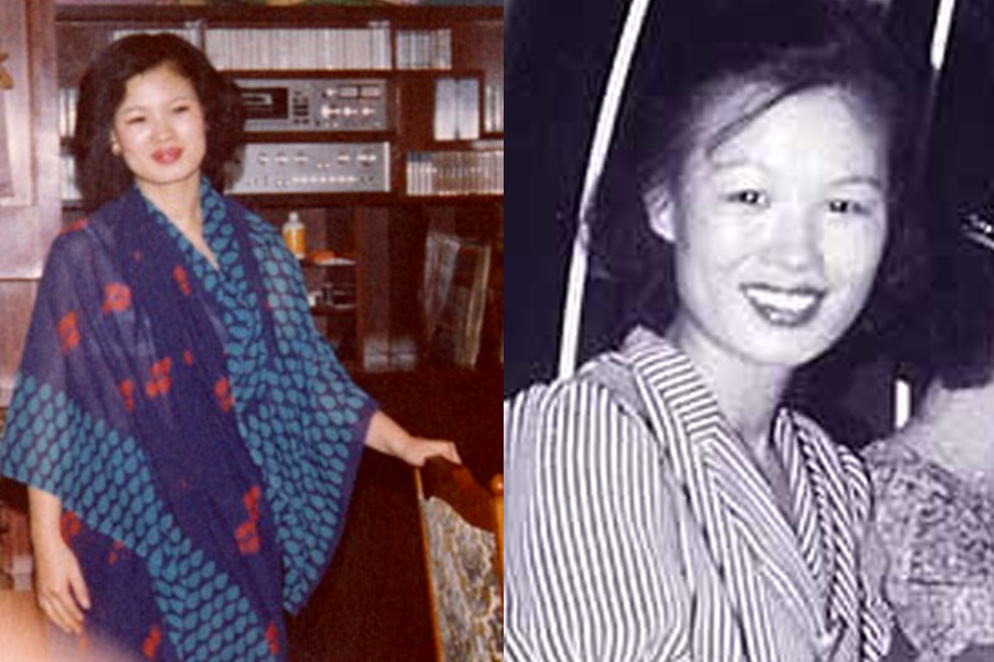 苏智金的历史照片，显示出她的衣着和背景，与争议历史事件相关联。