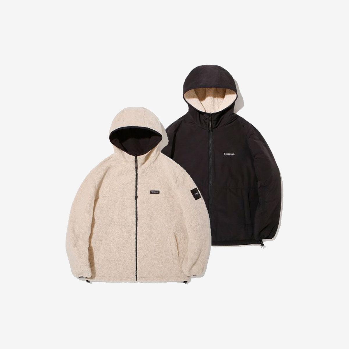 韓國Covernat品牌雙面戴帽絨毛外套，寒冷天氣中的時尚與舒適，百搭且高CP值的選擇。