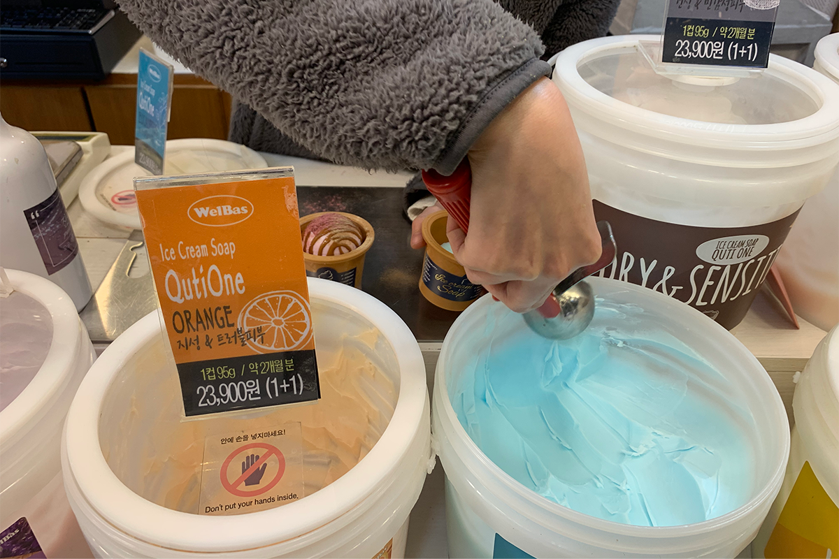 韓国、韓国旅行、韓国観光、ソウル、ソウル旅行、仁寺洞、インサドン、サムジキル、韓国ショッピング、石けん、アイスクリームソープ、Welbas