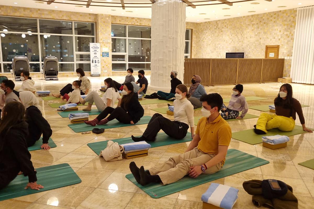 yoga at Yongpyong Resort Winter Ski Korea Festival