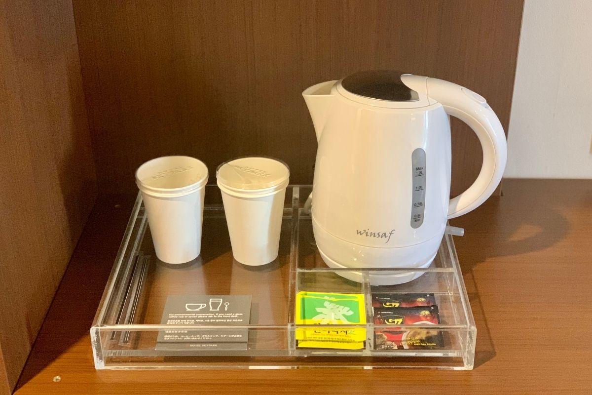 set trà mời ở khách sạn Hotel Skypark Kingstown Dongdaemun