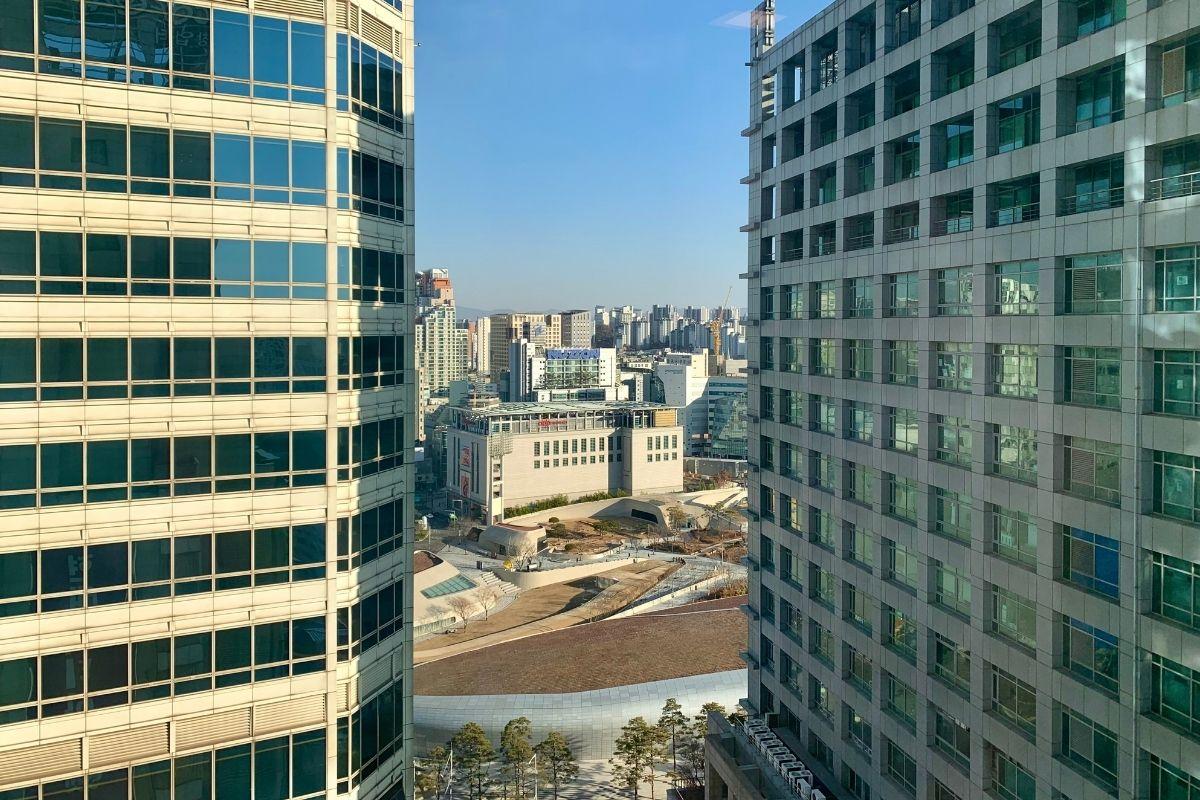 view từ residence twin ở khách sạn Hotel Skypark Kingstown Dongdaemun
