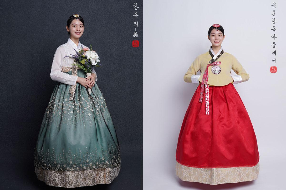 ชุดฮันบกสำหรับผู้หญิงที่ Bukchon Photo Studio