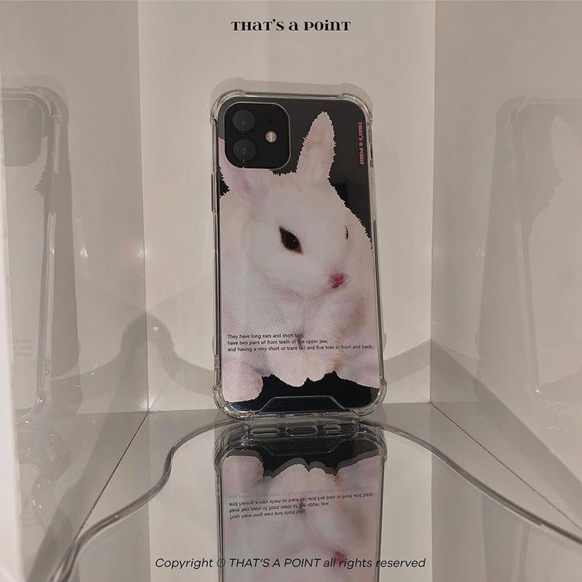 Funda rígida Jelly con imagen de conejo, asociada al estilo adorable de SVT Joshua.