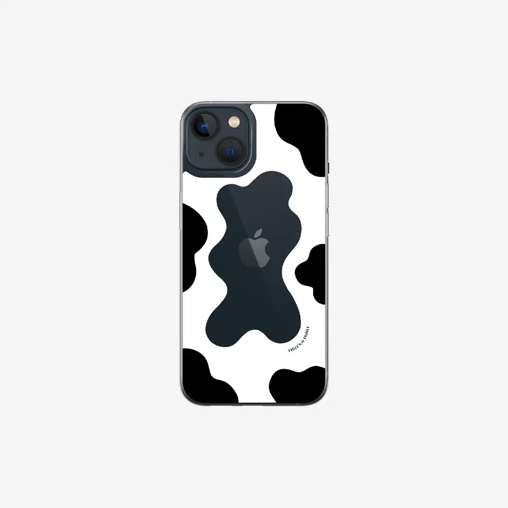 Funda de teléfono con diseño de vaca en ondas, usada por Seulgi de Red Velvet, estilo único y elegante.