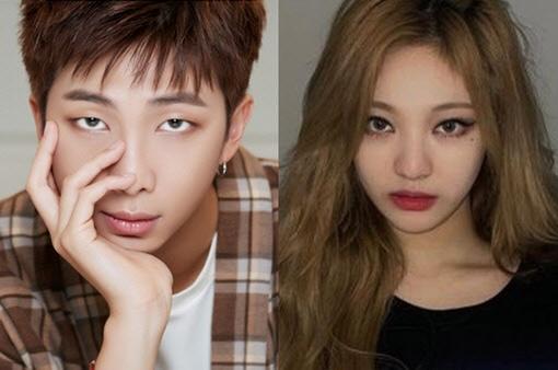 BTSリーダーRMとaespaメンバーのニンニン。RMはプロデューサーとしても有名で、ニンニンは中国出身の人気アイドル。