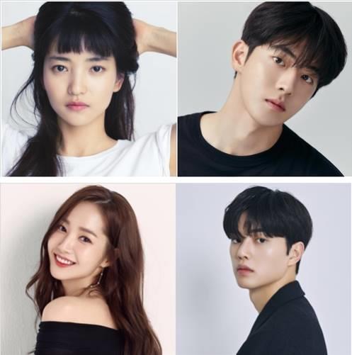 ドラマ『二十五、二十一』と『気象庁の人々』に出演する俳優たちのプロモーション画像。