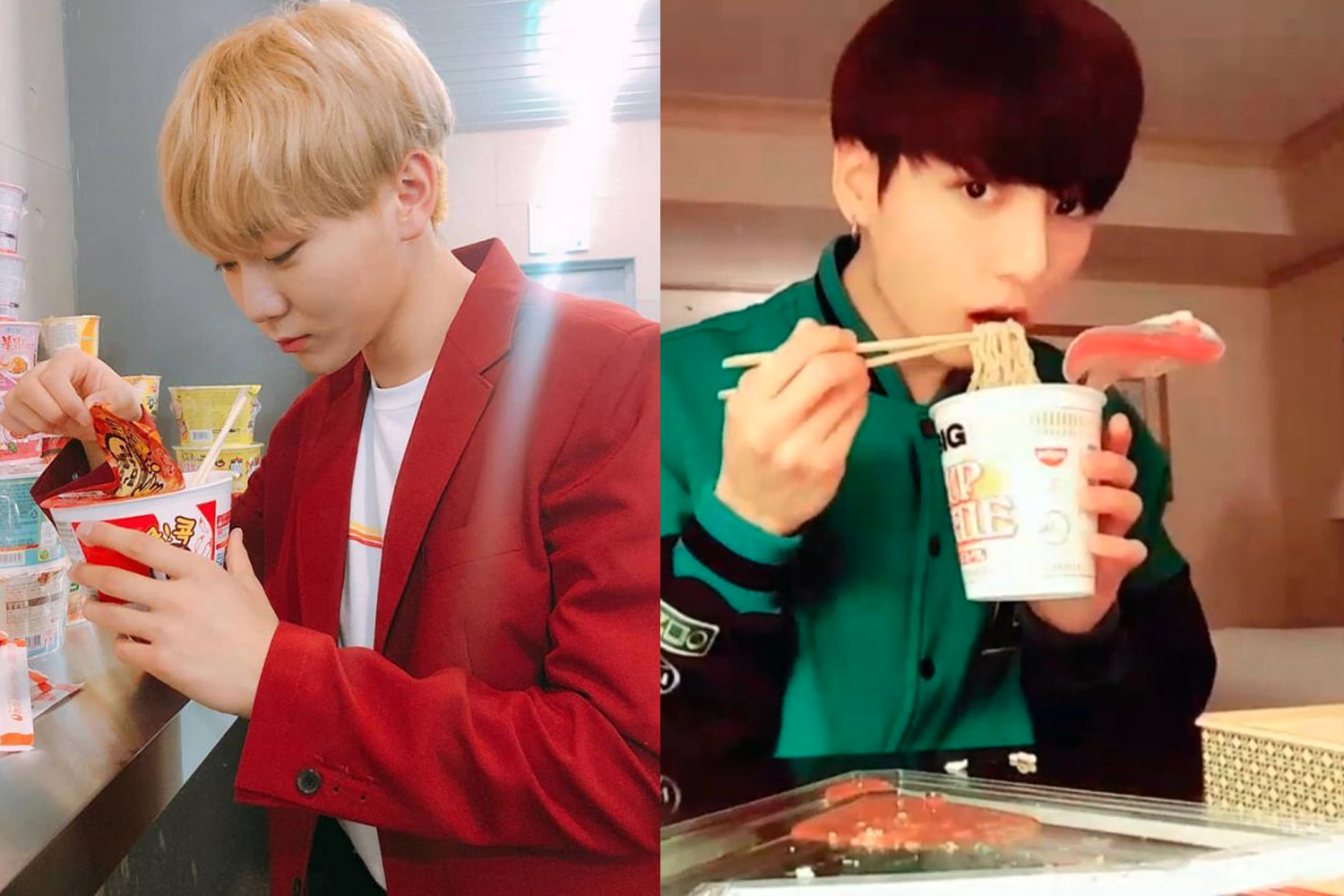 韓国ラーメンのパッケージと商品の画像。渡韓ごっこに必要なアイテムとして紹介されています