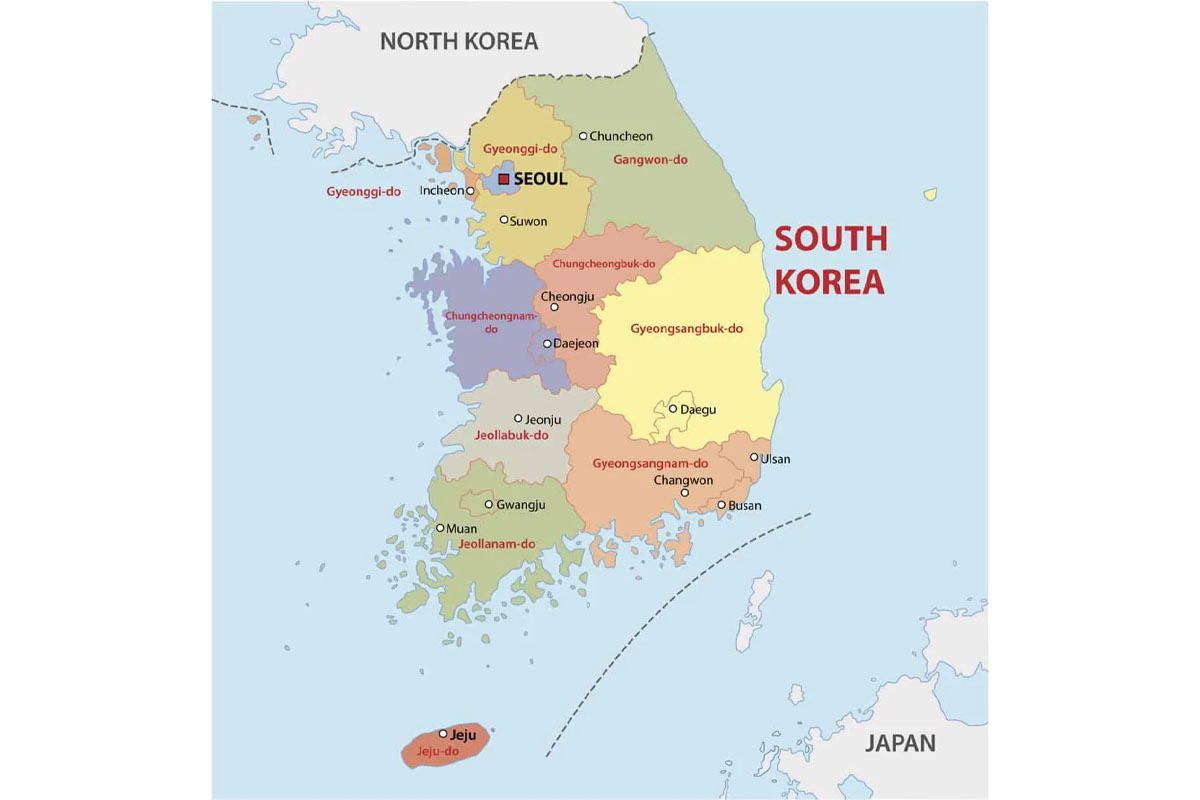 Положение кореи. Административно-территориальное деление Республики Корея. Административное деление Южной Кореи карта. Южная Корея с картой!. Корея административно территориальное устройство.