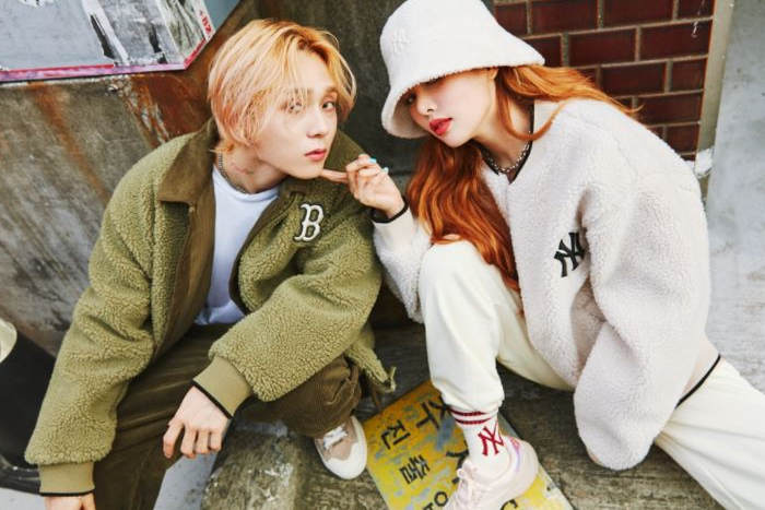 MLBの着こなしを披露するモデルたち。