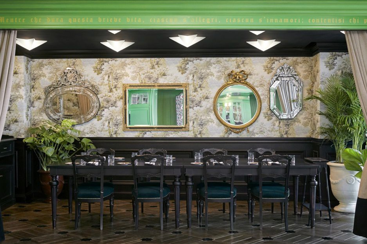 香港Gucci餐廳的私人鏡房設計