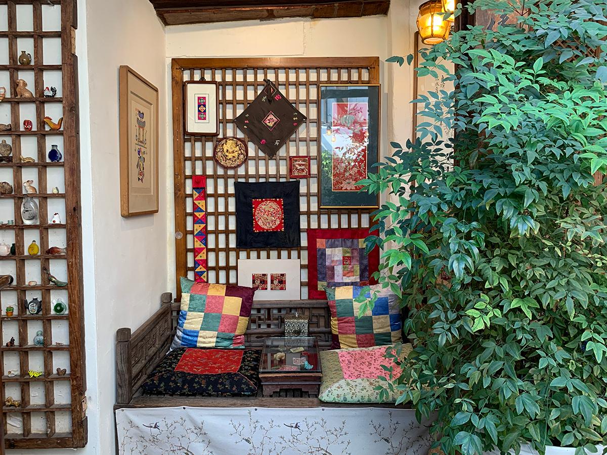 Some artwork in the cafe.