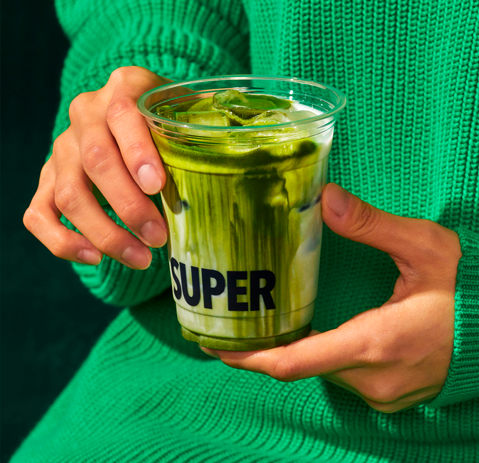 SUPER MATCHA抹茶粉包裝，無糖設計的五包入商品圖片。