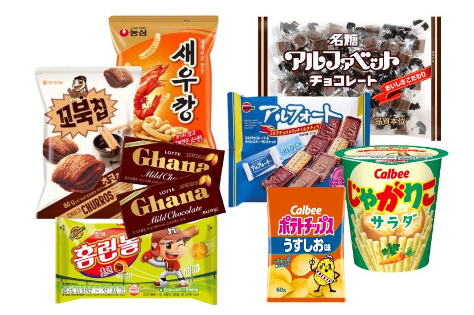 日韓人気お菓子比較