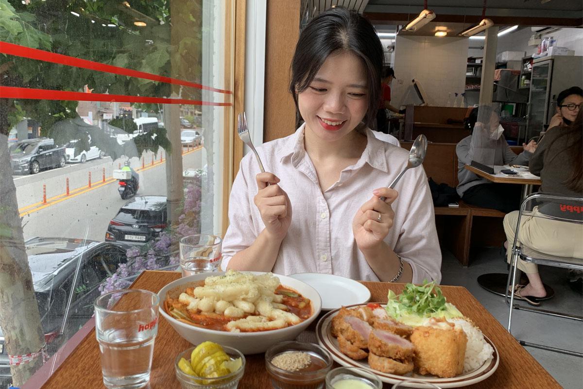 延南洞、延南洞グルメ、ソウル、トッポッキ、とんかつ、Happy Cheese Smile、弘大