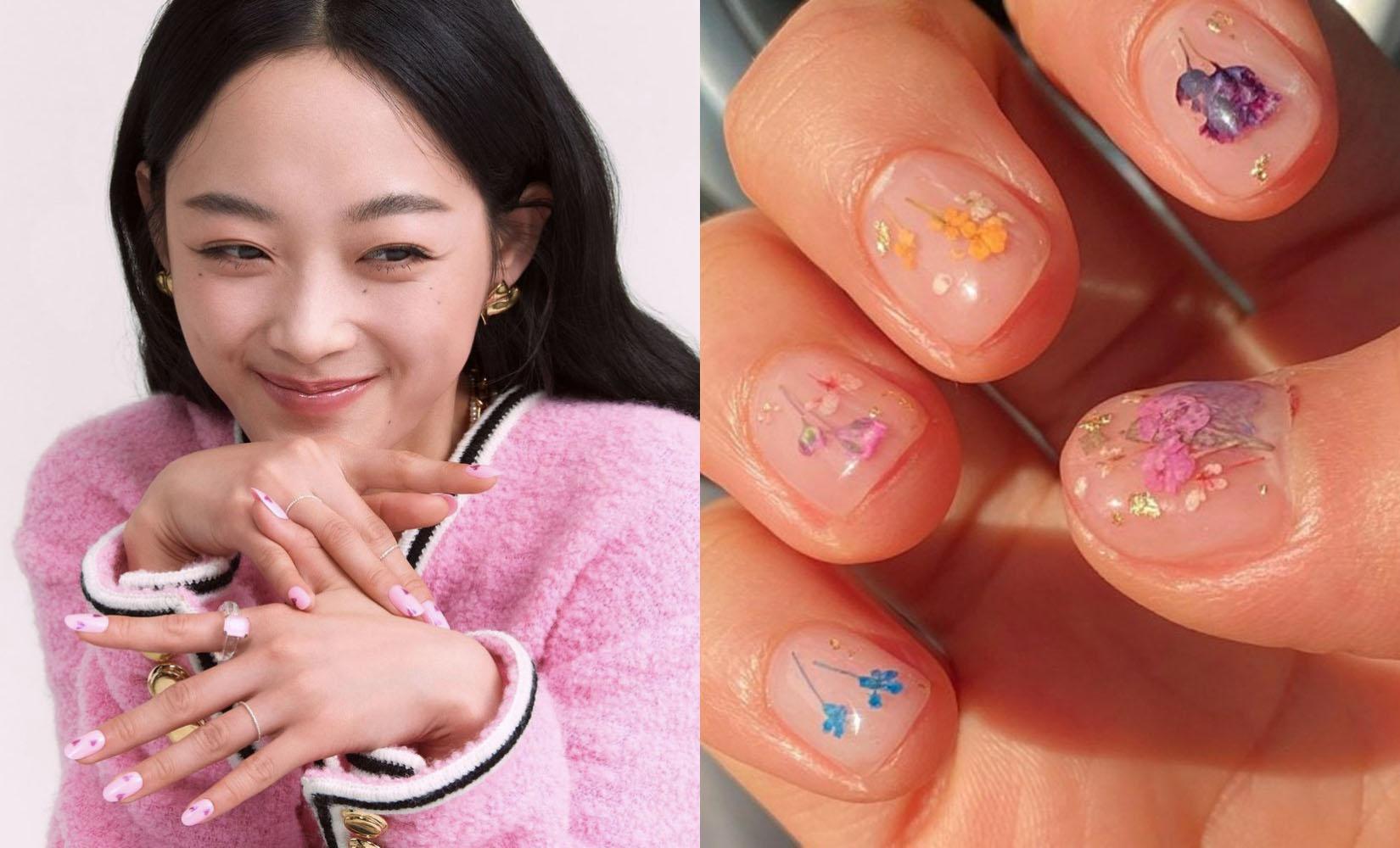 Cute Korean Nails: 55+ Designs Perfect for All Year Around | Floral nails, Korean  nails, Simple nails